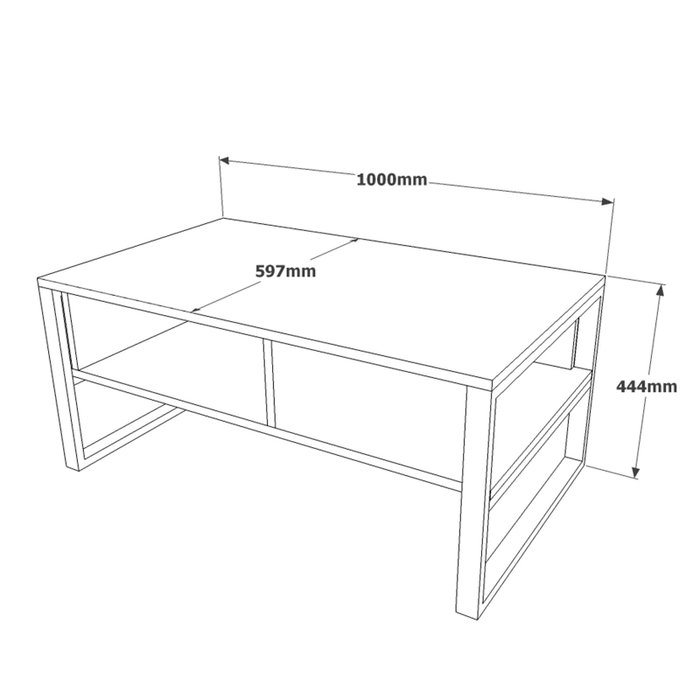 Hanah Home Mesa de Centro Ml34-A Pino Atlántico